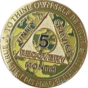 5 Month AA Medallion Reflex Camo Gold Plated Camouflage Color Chip