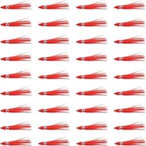 Mini Glow Soft Lures Luminous Octopus Skirts Swimbait Soft Squid Fishing Bait Plastic Lures Squid Skirts Croch Baits Glow Soft Fishing Bait Available Fishing Accessories for Bass Salmon Trout 50 Pack
