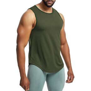 Elastic Workout Gym Muscle Shirts Athletic Fitness Sweat Quick-Dry Tank Tops for Men T75