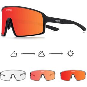 نظارات JEPOZRA الضوئية لركوب الدراجات نظارات شمسية مستقطبة Uv400 رياضية لركوب الدراجات عدسات قابلة للتبديل in Kuwait
