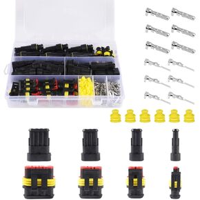 352PCS Waterproof Car Electrical Connector Plug, Automotive Waterproof Connectors Kit for Car Motorcycles Yacht