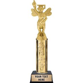 Crown Awards Spelling Bee Trophies, Gold Stars Spelling Bee Trophy with Custom Engraving Prime