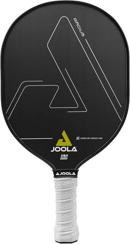 مجداف JOOLA Radius Pro Pickleball مع سطح قبضة كربون محكم - يخلق المزيد من الدوران والحد الأقصى من التحكم - أكبر نقطة حلوى - مضرب كرة Pickleball مع قلب قرص العسل من مادة البولي بروبيلين. in Saudi Arabia