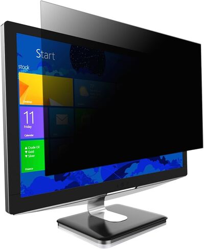 فلتر شاشة الخصوصية 4Vu من Targus لجهاز HP EliteDisplay E243 Z24nf G2 (نسبة 16:9)، عرض أفقي/صورة، مرشح الضوء الأزرق لحماية إجهاد العين (AST039GLZ)، شفاف in Kuwait