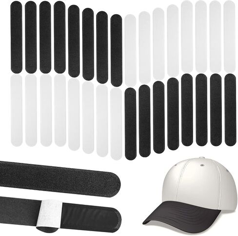 Yolev 40 Pcs Hat Sweat Liner Golf Hat Size Reducer Pad Absorbent Sweat Breathable for Men and Women Cap Black,White in Saudi Arabia
