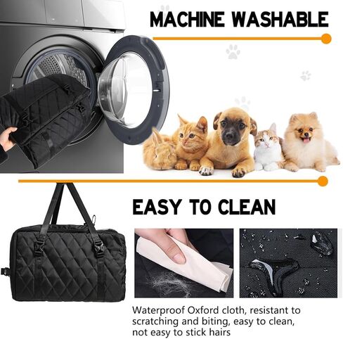 مجموعة مقعد سيارة وسرير للكلاب - مقعد سيارة للحيوانات الأليفة متعدد الاستخدامات، ومقعد للكلاب، وسرير مريح للكلاب لركوب السيارة. مثالية للحيوانات الأليفة الصغيرة والمتوسطة للسيارات والشاحنات وسيارات الدفع الرباعي. in Kuwait