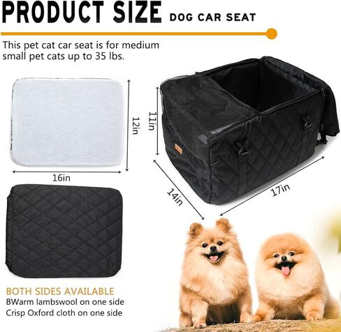 مجموعة مقعد سيارة وسرير للكلاب - مقعد سيارة للحيوانات الأليفة متعدد الاستخدامات، ومقعد للكلاب، وسرير مريح للكلاب لركوب السيارة. مثالية للحيوانات الأليفة الصغيرة والمتوسطة للسيارات والشاحنات وسيارات الدفع الرباعي. in Kuwait