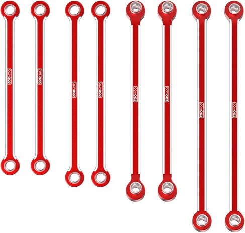 COOWOO RC Linkage, High Clearance Chassis Links Set Upgrade Parts for 1/18 UTB18 RC Crawler Car, Made of Aluminum Alloy, Set of 8, Black in Saudi Arabia