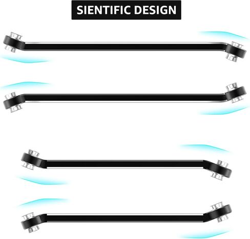 COOWOO RC Linkage, High Clearance Chassis Links Set Upgrade Parts for 1/18 UTB18 RC Crawler Car, Made of Aluminum Alloy, Set of 8, Black in Saudi Arabia