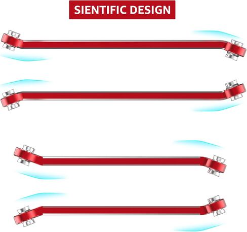 COOWOO RC Linkage, High Clearance Chassis Links Set Upgrade Parts for 1/18 UTB18 RC Crawler Car, Made of Aluminum Alloy, Set of 8, Black in Saudi Arabia