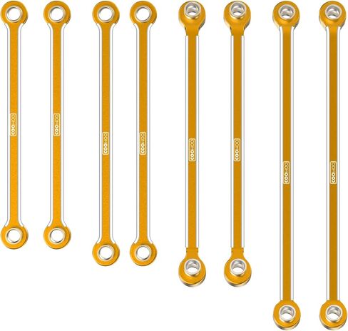 COOWOO RC Linkage, High Clearance Chassis Links Set Upgrade Parts for 1/18 UTB18 RC Crawler Car, Made of Aluminum Alloy, Set of 8, Black in Saudi Arabia