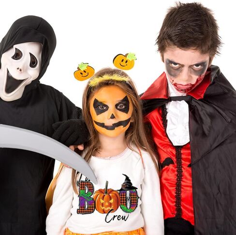 4pcs Halloween Iron on Sticker Patches Pumpkin Iron on Heat Transfer Decals Ghost Skeleton Bat Design T-Shirt Jeans Backpacks Families Clothing Hat DIY Applique Halloween Clothes Decorations in Saudi Arabia