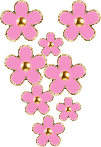 8 Pack Daisy Car Vent Clip with Reuseable Scent Refills, Flower Air Vent Clip Charm for Car Air Fresheners for Women, 4 Sizes (Pink) in Saudi Arabia