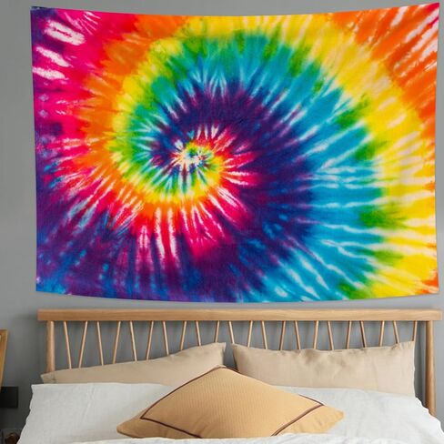 renaiss 70.9x63.0 بوصة الملونة دوامة التعادل صبغ نسيج مجردة قوس قزح مصبوغ الباتيك البوليستر مخدر الجمالية المفروشات الجدار شنقا ديكور لغرفة المعيشة غرفة نوم النوم نزهة الشاطئ بطانية in Kuwait