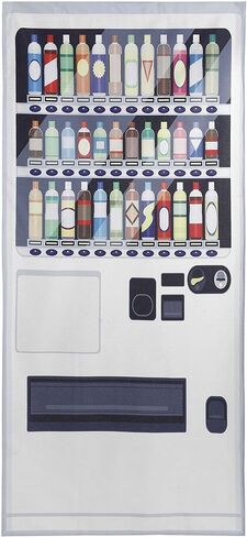 Noren Japanese Doorway Curtain with a picture of Vending Machine printed Long (design1) in Saudi Arabia