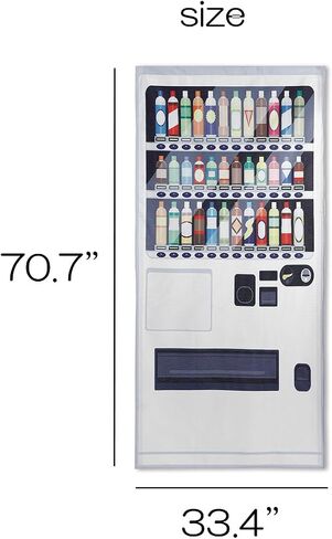 Noren Japanese Doorway Curtain with a picture of Vending Machine printed Long (design1) in Saudi Arabia