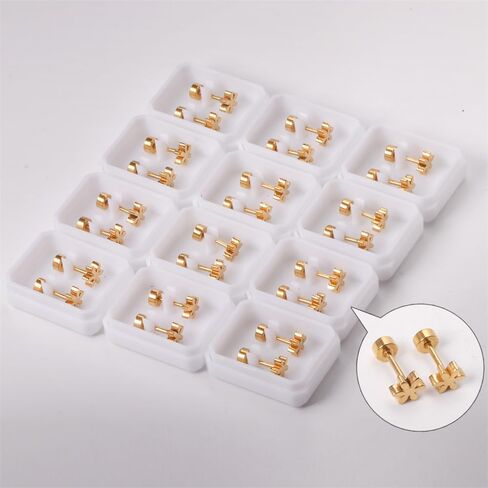 18G Tiny Flower Minimalist Stud Earrings for Women Girls Cute Stainless Steel Daisy Flower Cartilage Tragus Piercing Post Pin With Secure Safety Screwback Earring Hypoallergenic Jewelry Valentine's Day Birthday Gifts in Saudi Arabia