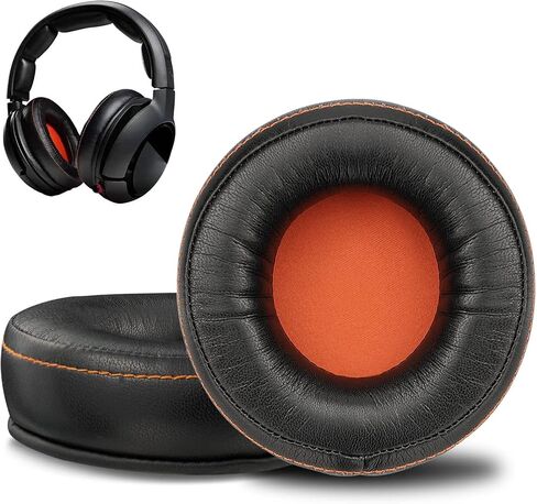 استبدال وسائد الأذن من SOULWIT، وسائد أذن لسماعات الألعاب SteelSeries Siberia 800 (X800، P800)، Siberia 840، SteelSeries H، 9H، مع جلد بروتين أكثر نعومة - أسود in Kuwait