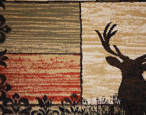 Mayberry Rugs Woodgrain Elk Area Rug, 2'3"x3'3", Multi in Kuwait