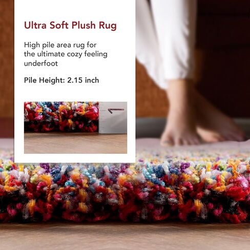 nuLOOM Ardelle Swirl Shaggy Area Rug, 5x8, Multi in Saudi Arabia