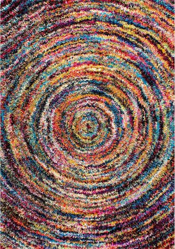 nuLOOM Ardelle Swirl Shaggy Area Rug, 5x8, Multi in Saudi Arabia