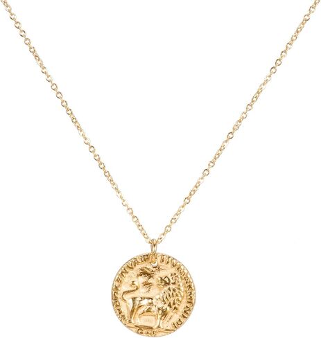 18K مطلية بالذهب ميدالية ذهبية قلادة قلادة عملة ذهبية الطبقات قلادة العلامة قلادة الذهب عقد ذهب معجزة هدية وصيفه الشرف in Kuwait