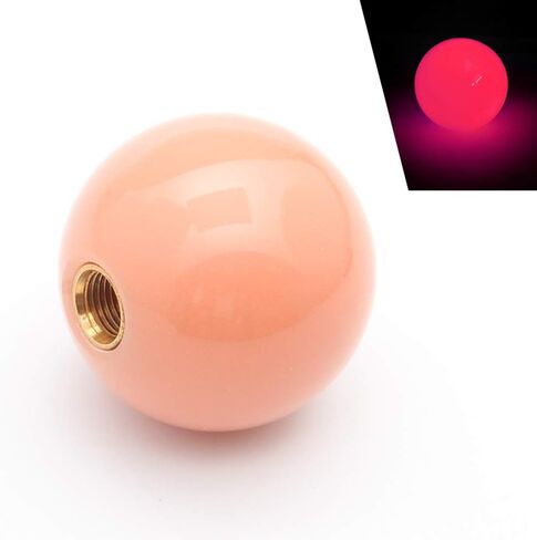 Top10 Racing Universal Car JDM Pink Round Cue مضيئة مقبض ناقل الحركة للمركبات الأوتوماتيكية اليدوية 5 6 سرعات ناقل الحركة مع محولات (أحمر) in Kuwait