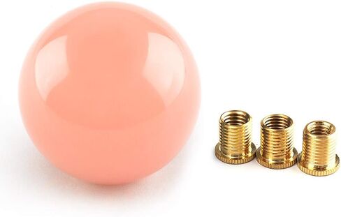 Top10 Racing Universal Car JDM Pink Round Cue مضيئة مقبض ناقل الحركة للمركبات الأوتوماتيكية اليدوية 5 6 سرعات ناقل الحركة مع محولات (أحمر) in Kuwait