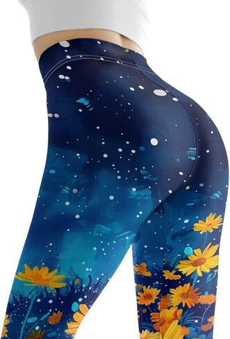 سراويل اليوغا النسائية بطول كامل وخصر عالٍ، سراويل ضيقة رياضية، سراويل ضيقة للتمرين in Kuwait