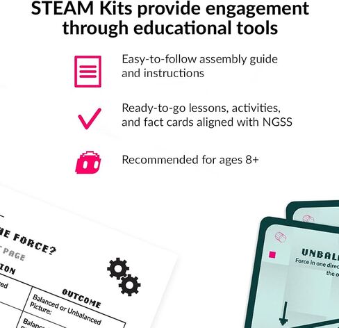 OzoGoes On A Seesaw STEAM Kit: Ages 8+ Learn Leverage & Simple Machines, Critical Thinking, Problem-Solving, Classroom Group Activities, Assembly Guide, QR Digital Lessons, Robot Not Included in Saudi Arabia