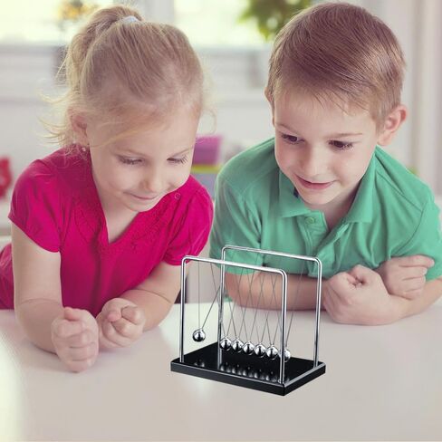 Newtons Cradle Pendulum Balance Balls Cool Science Gadgets Perpetual Kinetic Motion Physics Toys Desktop Decoration for Office& Home (5 Balls) in Saudi Arabia