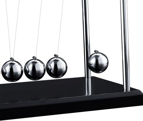 Newtons Cradle Pendulum Balance Balls Cool Science Gadgets Perpetual Kinetic Motion Physics Toys Desktop Decoration for Office& Home (5 Balls) in Saudi Arabia