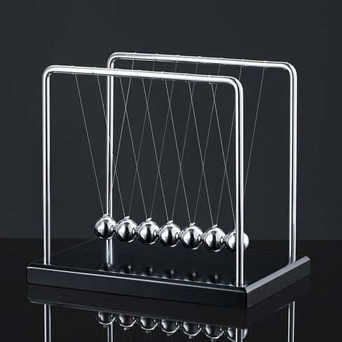 Newtons Cradle Pendulum Balance Balls Cool Science Gadgets Perpetual Kinetic Motion Physics Toys Desktop Decoration for Office& Home (5 Balls) in Saudi Arabia