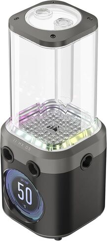 CORSAIR iCUE Link XD5 RGB Elite LCD Pump-Reservoir Unit - D5 PWM Pump - 480x480 IPS LCD Screen - 22 Addressable RGB LEDs - 440ml Nylon Reservoir - Stealth Gray in Saudi Arabia