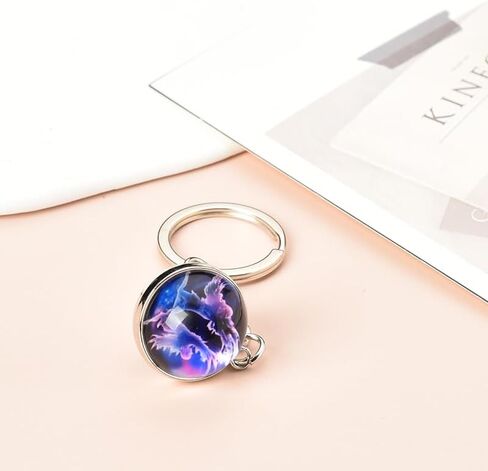 YangQian Globe Glow in the Dark Keychain Accessories for Men Women Round Ball Galaxy Keychain for Girls Boy Cartoon Keychains in Saudi Arabia