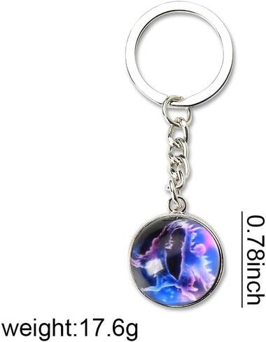 YangQian Globe Glow in the Dark Keychain Accessories for Men Women Round Ball Galaxy Keychain for Girls Boy Cartoon Keychains in Saudi Arabia