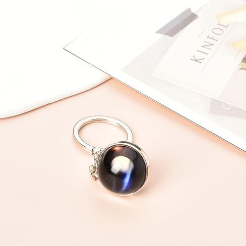 YangQian Globe Glow in the Dark Keychain Accessories for Men Women Round Ball Galaxy Keychain for Girls Boy Cartoon Keychains in Saudi Arabia