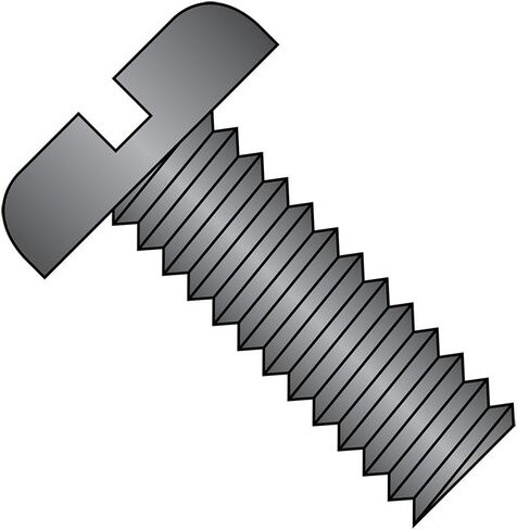 Small Parts 0605MSPBZ Steel Pan Head Machine Screw, Black Zinc Plated, Meets ASME B18.6.3, Slotted Drive, #6-32 Thread Size, 5/16" Length, Fully Threaded, Imported (Pack of 100) in Saudi Arabia