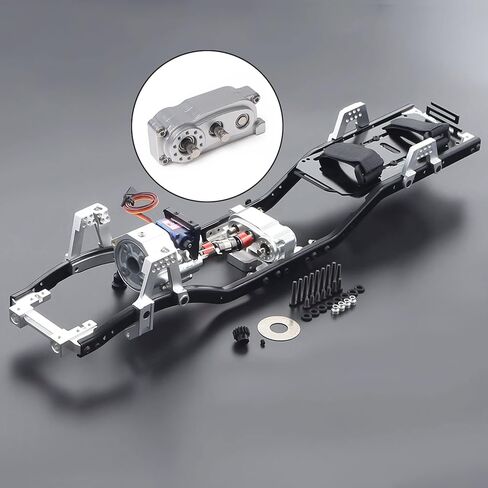 علبة نقل SCX10 علبة نقل معدنية مع عمود عكسي لهيكل 1/10 RC الزاحف المحوري SCX10 DIY ناقل الحركة الكوكبي المسبق ترقيات SCX10 (علبة النقل C) in Saudi Arabia