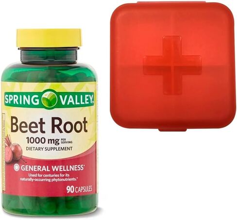 Spring Valley Beet Root 90 Capsules 1000mg Premium Pill Case in Saudi Arabia