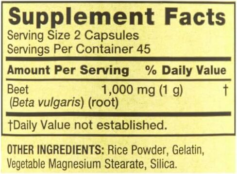 Spring Valley Beet Root 90 Capsules 1000mg Premium Pill Case in Saudi Arabia