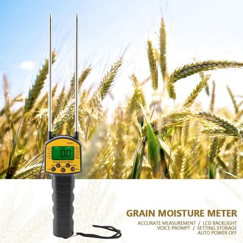 Grain Meter, AR991 Multifunctional Digital LCD Backlight Display Grain Humidity Meter Portable Tester for Wheat Corn Rice Peanut Soybean in Saudi Arabia
