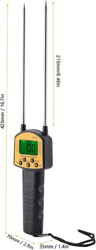 Grain Meter, AR991 Multifunctional Digital LCD Backlight Display Grain Humidity Meter Portable Tester for Wheat Corn Rice Peanut Soybean in Saudi Arabia