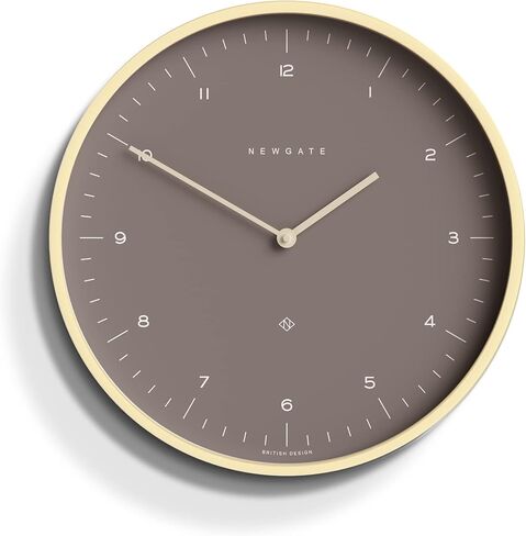 NEWGATE® Mr Clarke Wall Clock | Large Scandi Inspired Plywood Clock | 16 inch | Dark Wood case with Designer dot dial | Modern Minimalist Design for Kitchen, Living Room or Office in Saudi Arabia