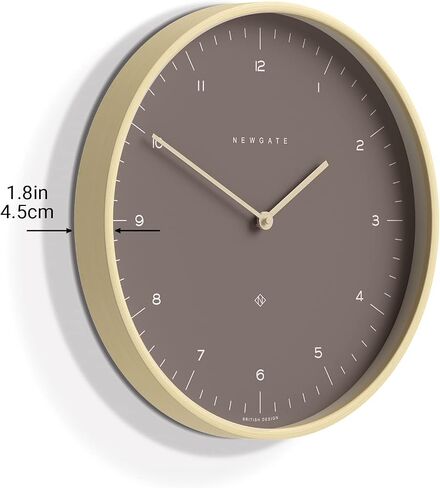NEWGATE® Mr Clarke Wall Clock | Large Scandi Inspired Plywood Clock | 16 inch | Dark Wood case with Designer dot dial | Modern Minimalist Design for Kitchen, Living Room or Office in Saudi Arabia