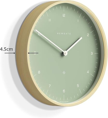 NEWGATE® Mr Clarke Wall Clock | Large Scandi Inspired Plywood Clock | 16 inch | Dark Wood case with Designer dot dial | Modern Minimalist Design for Kitchen, Living Room or Office in Saudi Arabia