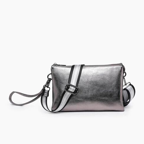 حقيبة JEN & CO. Izzy Crossbody - محافظ جلدية نباتية، حقائب يد كبيرة للنساء مع حزام قابل للتعديل in Kuwait