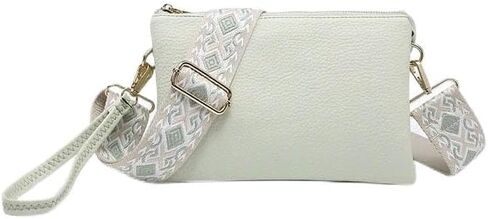 حقيبة JEN & CO. Izzy Crossbody - محافظ جلدية نباتية، حقائب يد كبيرة للنساء مع حزام قابل للتعديل in Kuwait