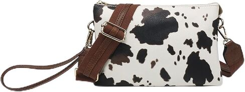 حقيبة JEN & CO. Izzy Crossbody - محافظ جلدية نباتية، حقائب يد كبيرة للنساء مع حزام قابل للتعديل in Kuwait