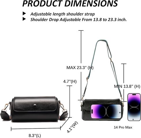 حقائب كروس للنساء من الجلد النباتي وحقائب كتف صغيرة مع حزام عريض in Kuwait